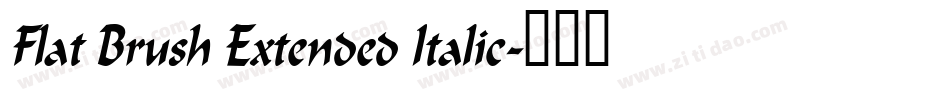Flat Brush Extended Italic字体转换